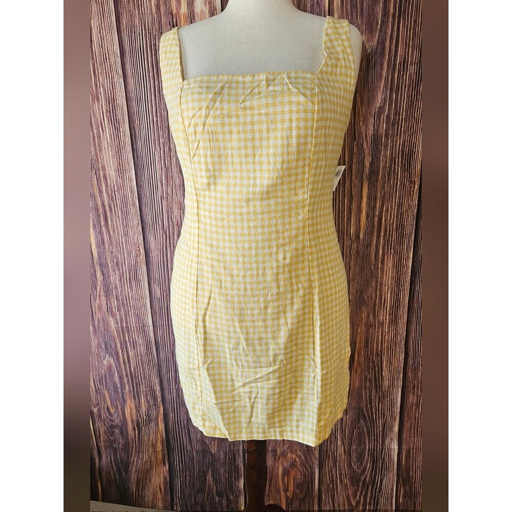NWT Old Navy Linen Blend Gingham Mini Dress Plus Size 2X - Picture 2 of 10